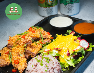 Koreansk fritert Yangnyeom-Galbi